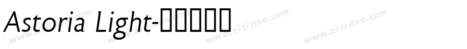 Astoria Light字体转换